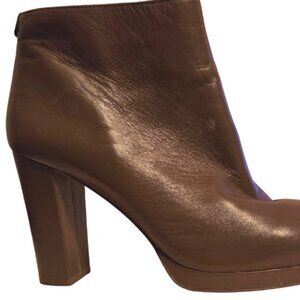 Michael Kors Ankle Boots. Women's Leather Boots, Designer Boots, Brown Boots